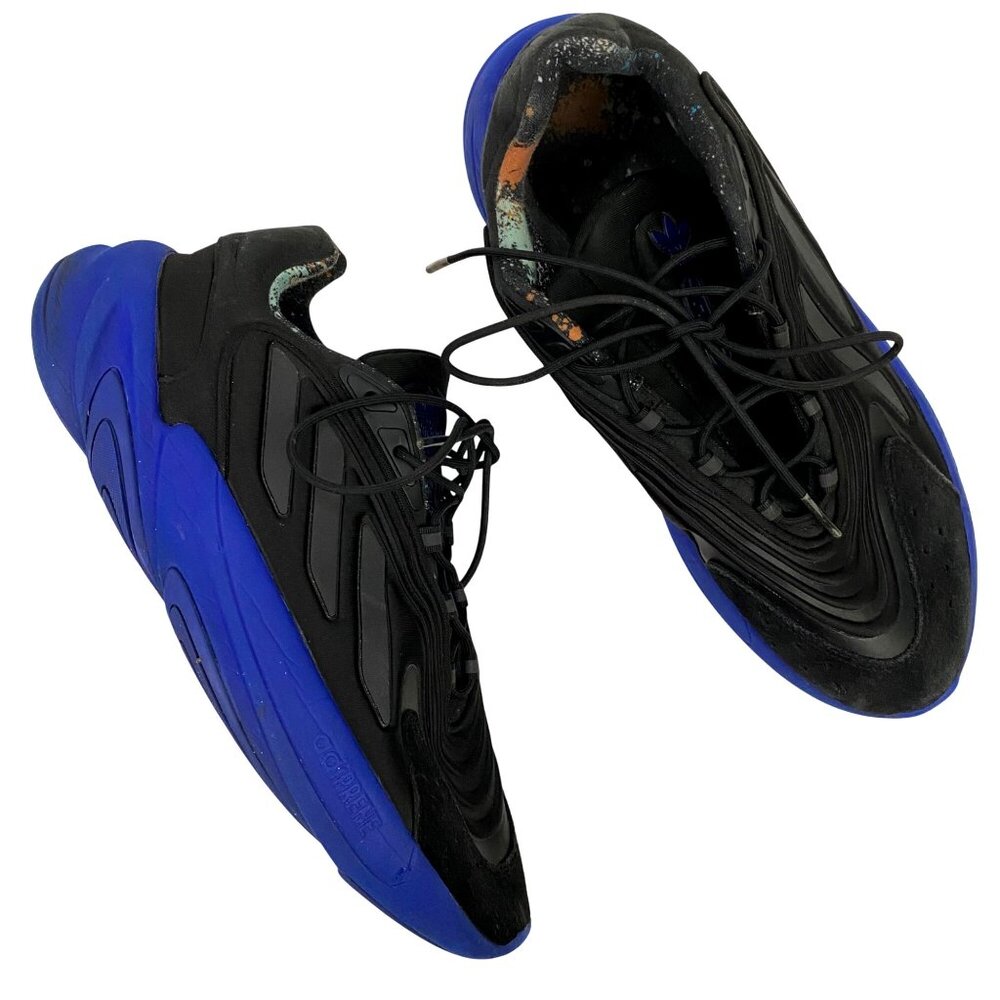 Adidas Originals Ozelia 109765 Adiprene Athletic Shoes Sneakers Black Blue Sz 11
